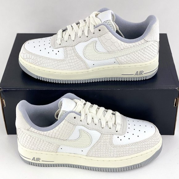 Nike Shoes - Nike Air Force 1 07 White Python Women's Sneakers Shoes Grey Snake DX2678 100